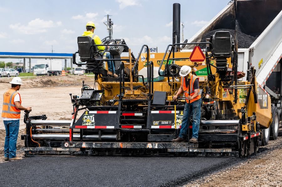 SBDC paver machine on site