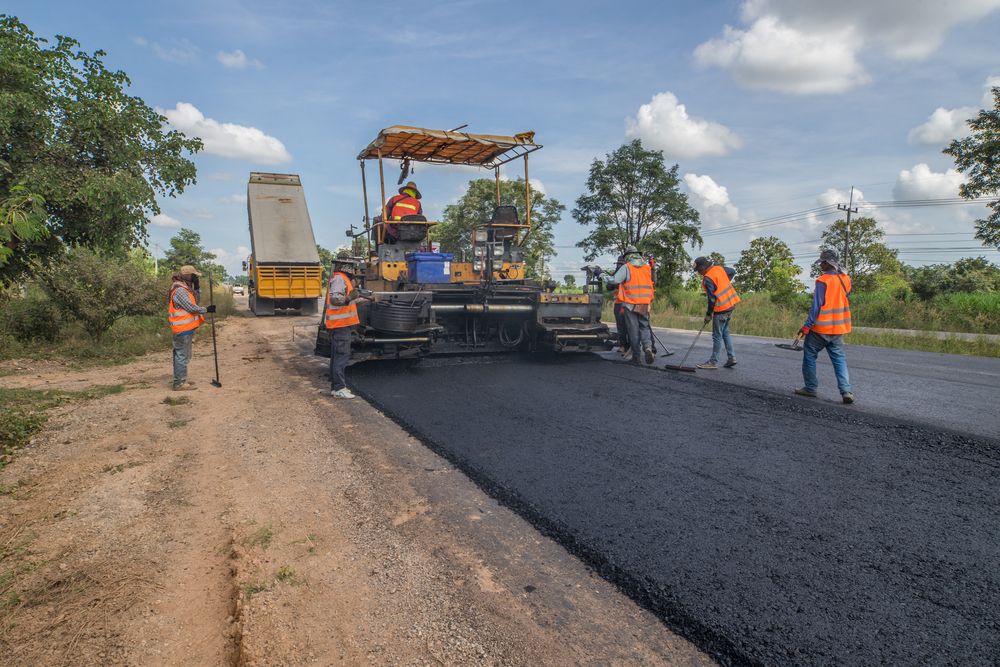 Paving works in progress on the Kishangarh to Ajmer section